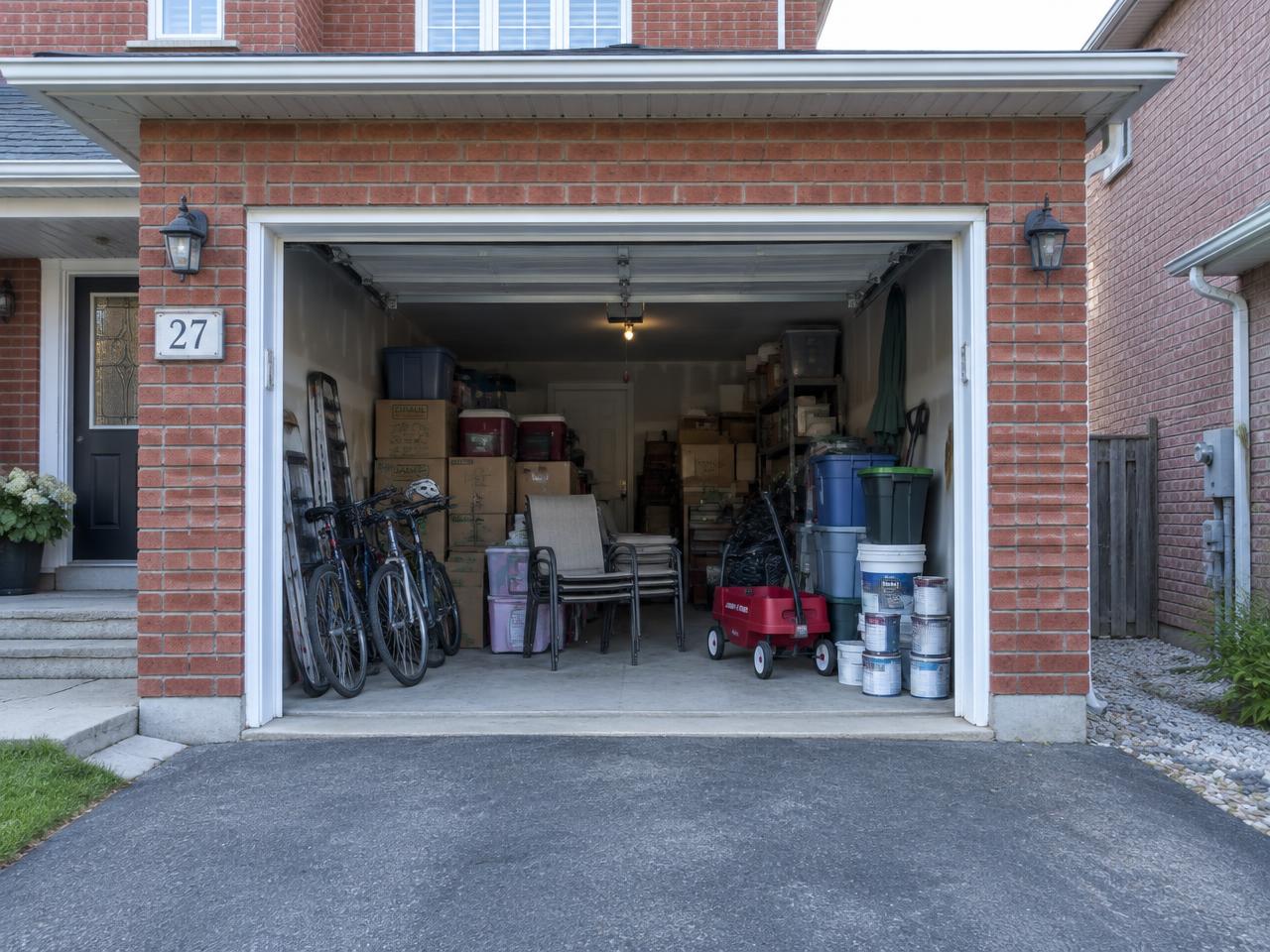 Packed single garage in The Beaches, Toronto, before Space Back cleanout